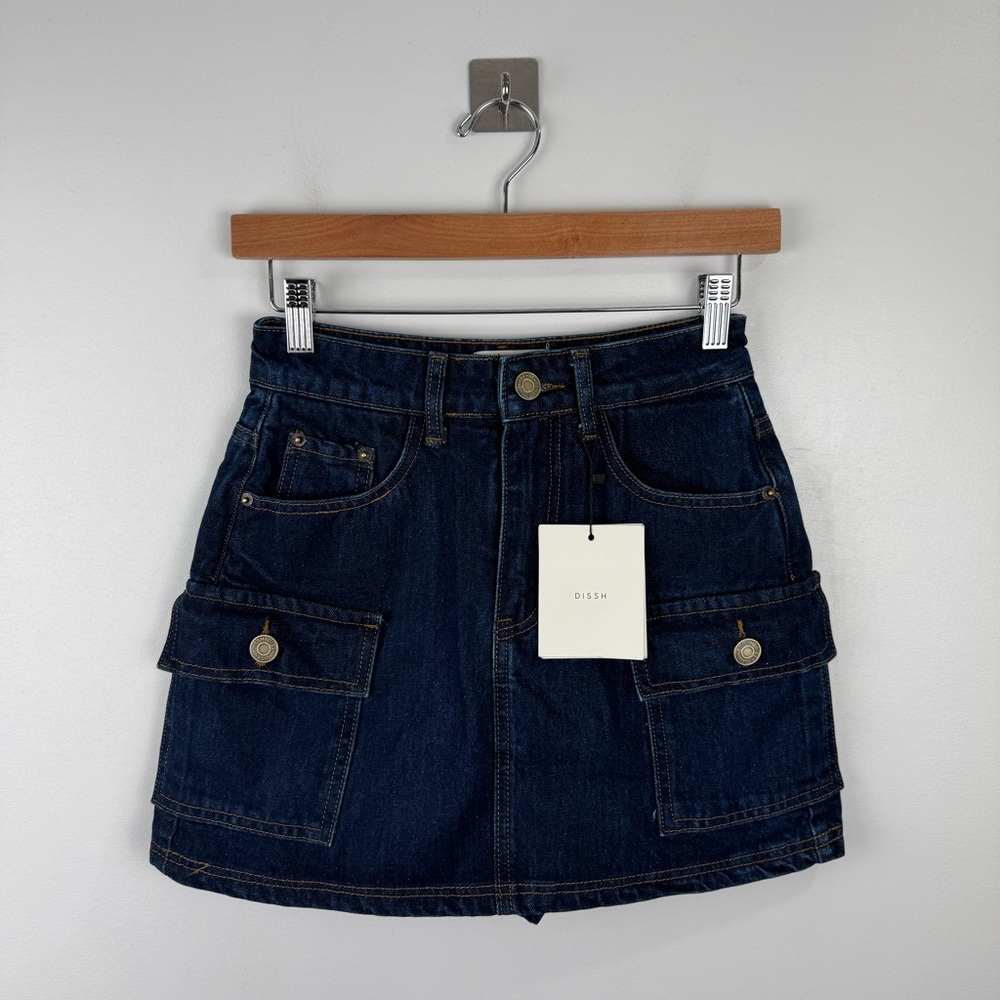 NWT Dissh Women Felix Indigo‎ Cargo Skort Size 2